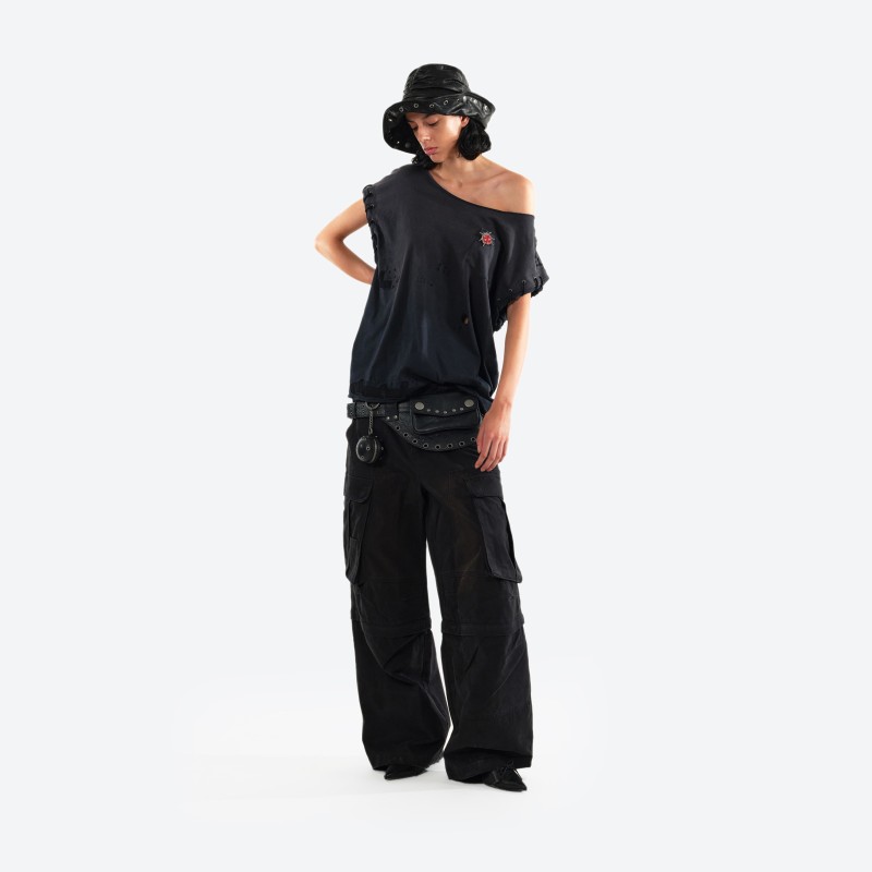 Sicbug‑series One-shoulder Short Sleeve Top